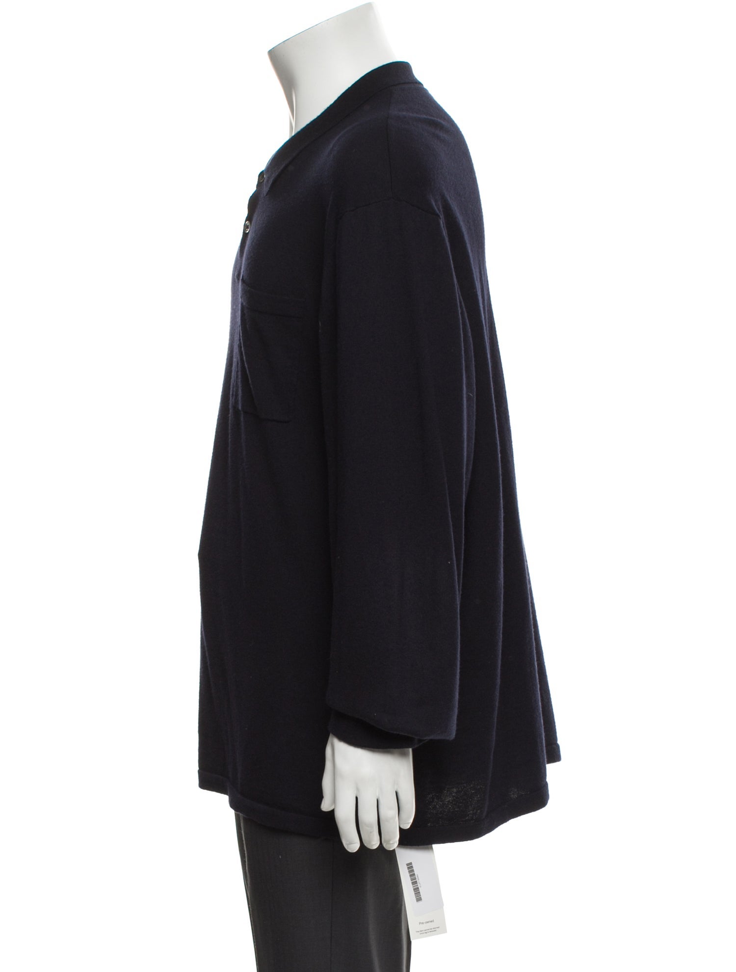 James Perse Crew Neck Long Sleeve Polo Shirt