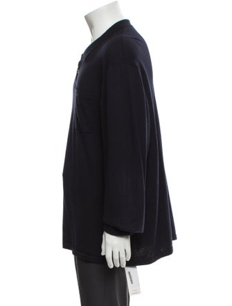 James Perse Crew Neck Long Sleeve Polo Shirt