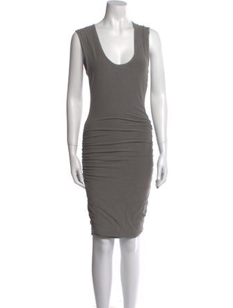 James Perse Scoop Neck Knee-Length Dress