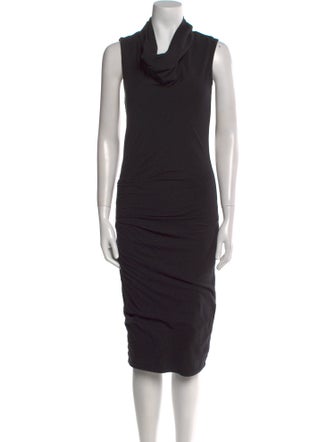 James Perse Cowl Neck Midi Length Dress