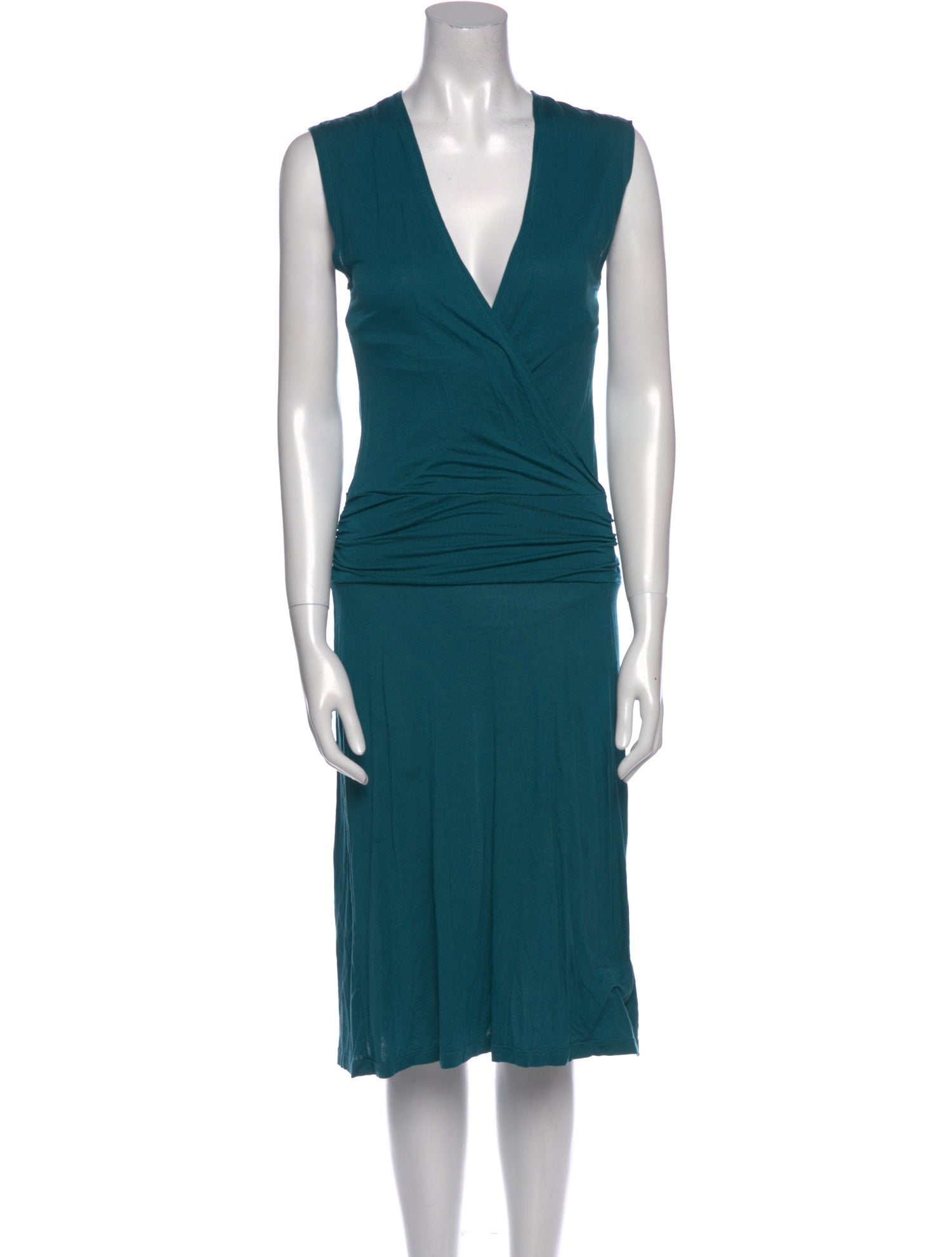 James Perse V-Neck Knee-Length Dress