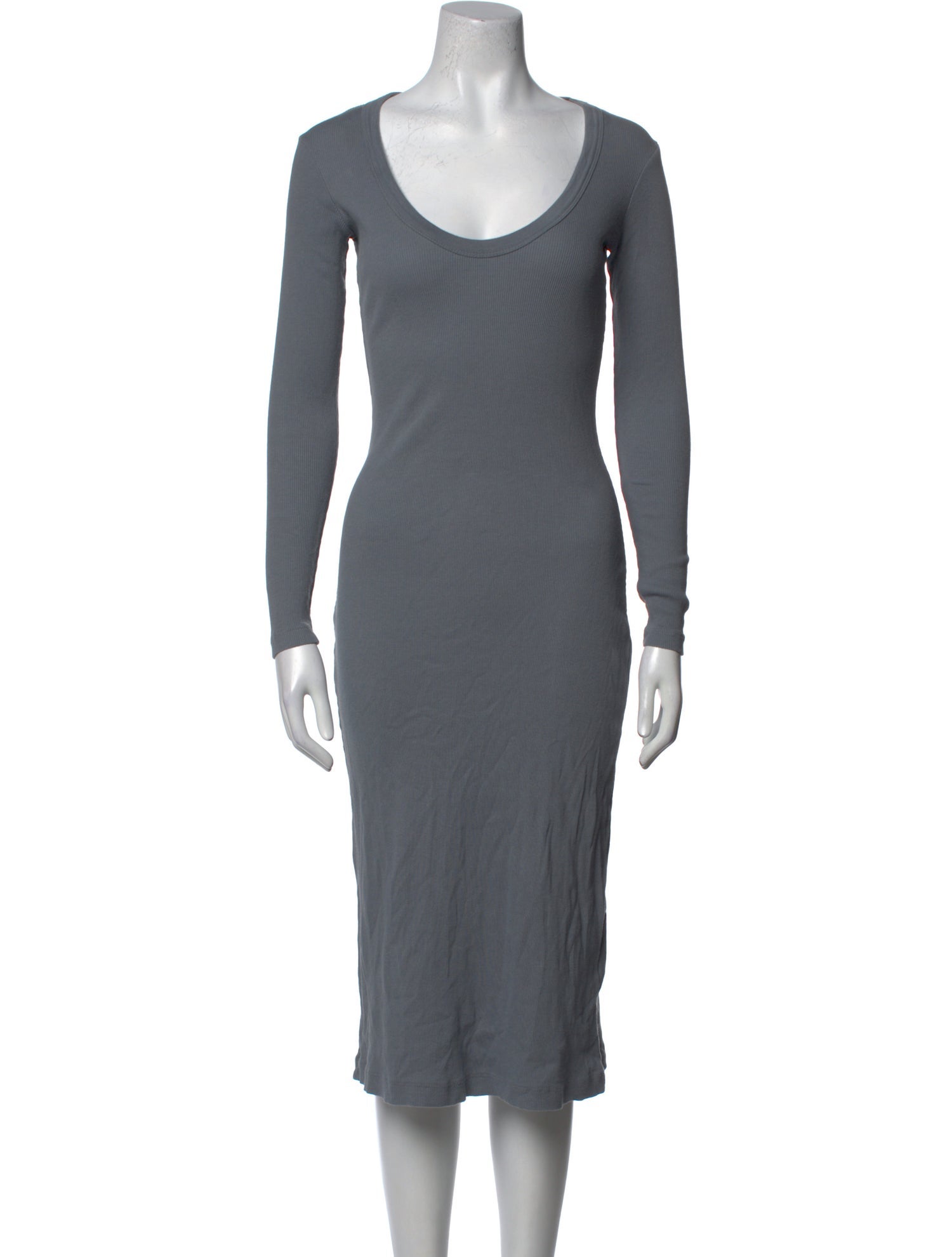 James Perse Scoop Neck Midi Length Dress