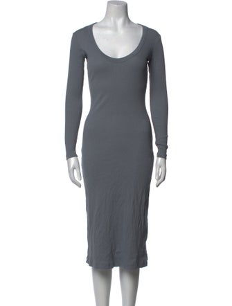 James Perse Scoop Neck Midi Length Dress