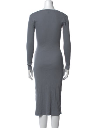 James Perse Scoop Neck Midi Length Dress