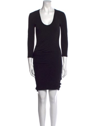James Perse Scoop Neck Knee-Length Dress