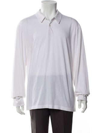 James Perse Collar Long Sleeve Polo Shirt