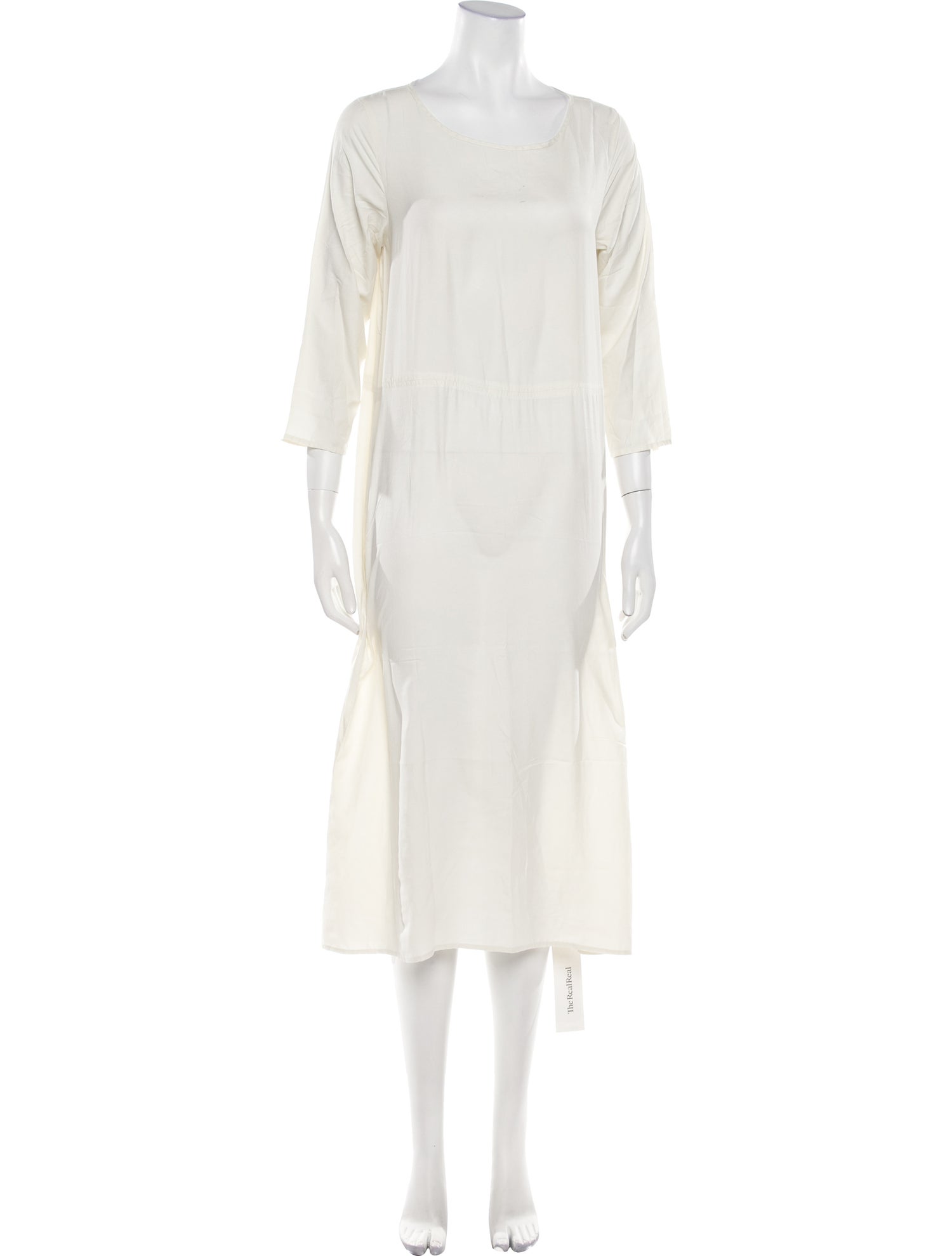 James Perse Scoop Neck Midi Length Dress