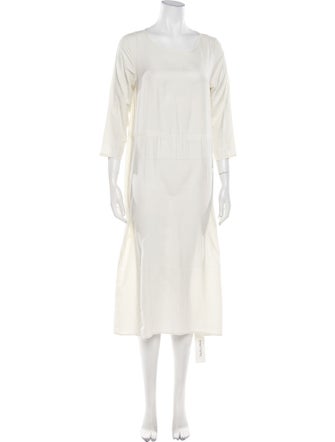 James Perse Scoop Neck Midi Length Dress
