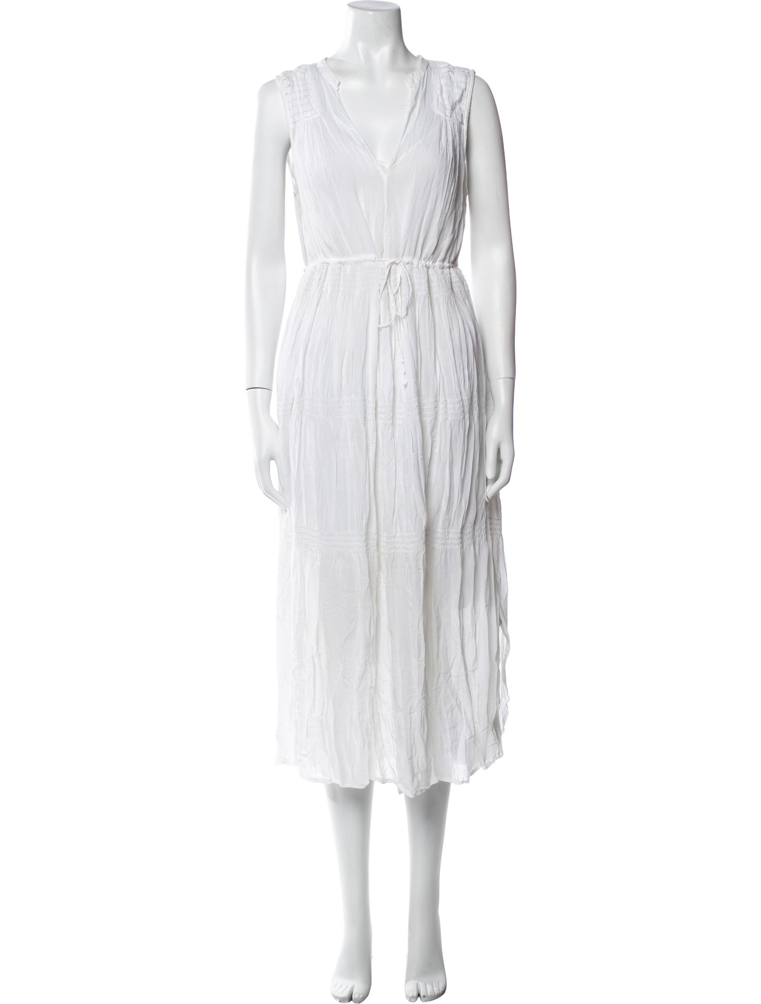 James Perse V-Neck Midi Length Dress