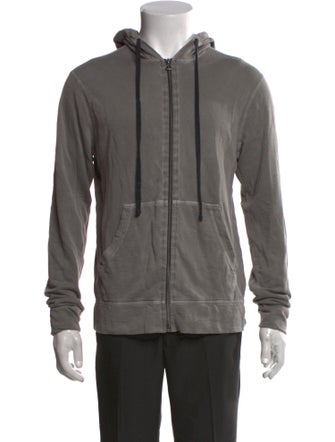 James Perse V-Neck Long Sleeve Hoodie