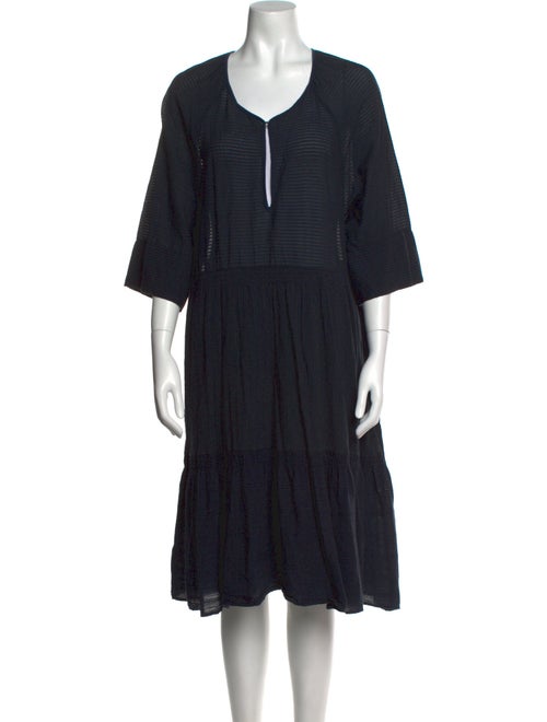 James Perse V-Neck Knee-Length Dress