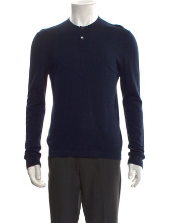 James Perse Cashmere Crew Neck Polo Sweater