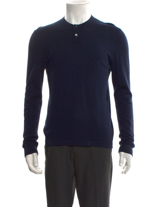James Perse Cashmere Crew Neck Polo Sweater