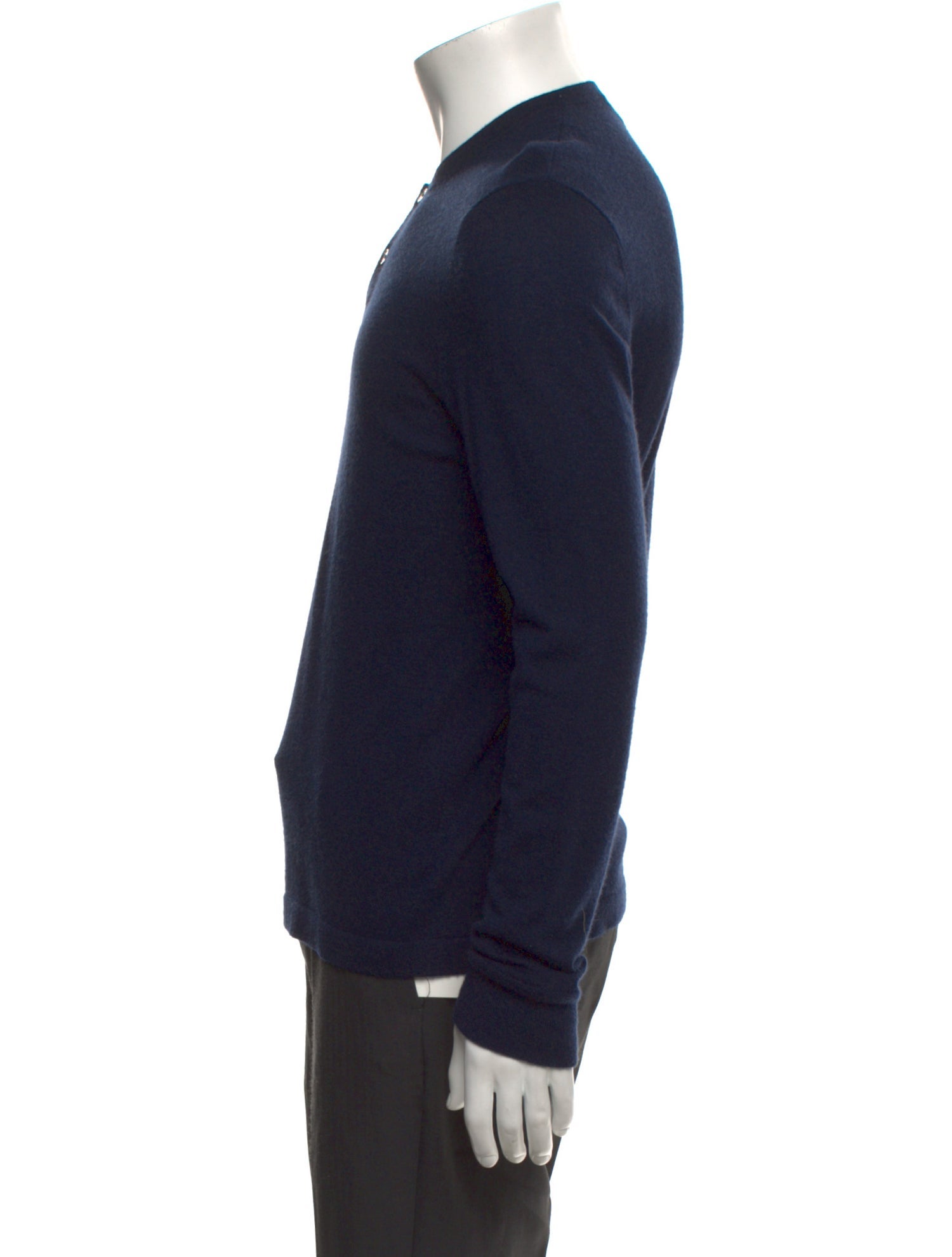 James Perse Cashmere Crew Neck Polo Sweater