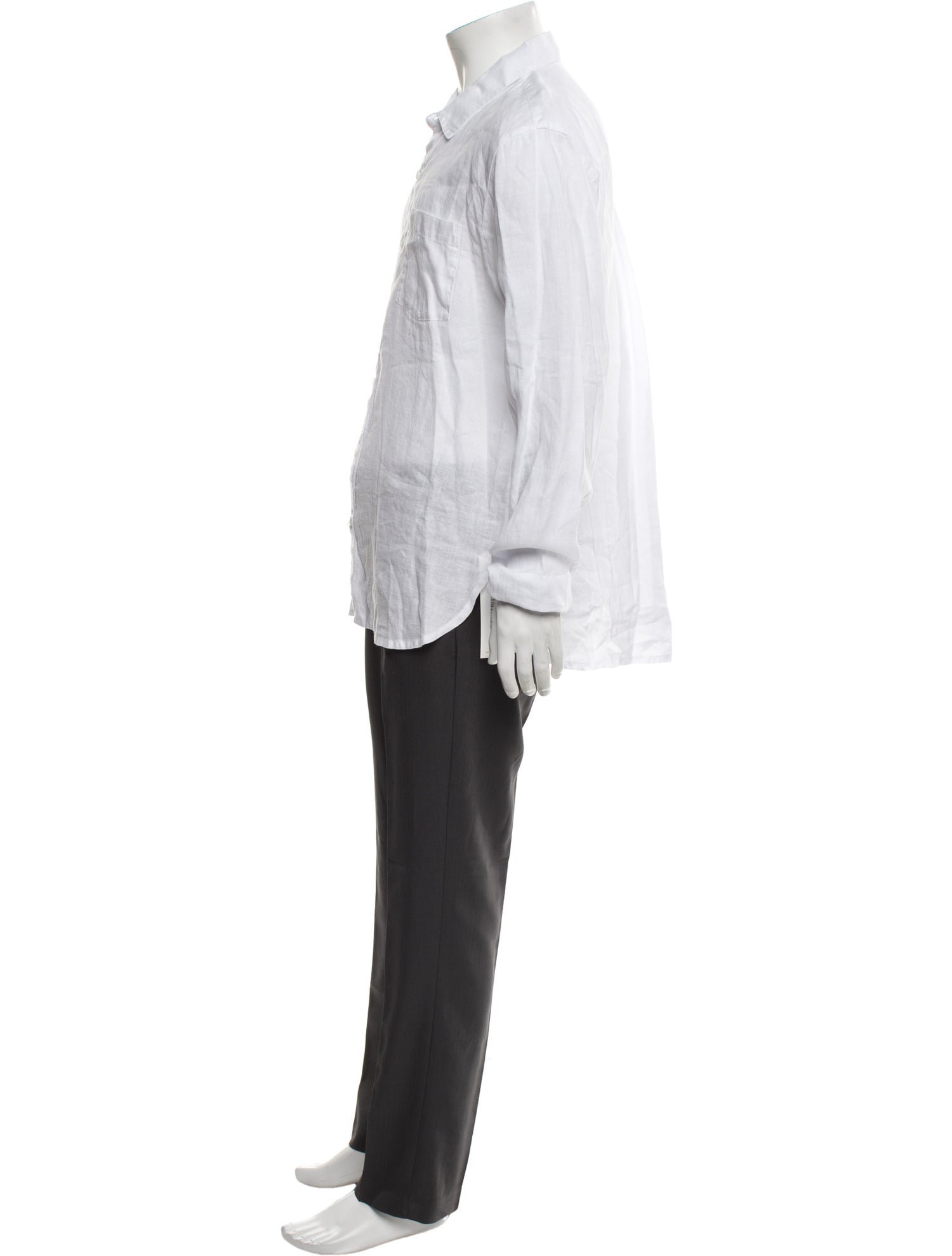 James Perse Linen Long Sleeve Tuxedo Shirt