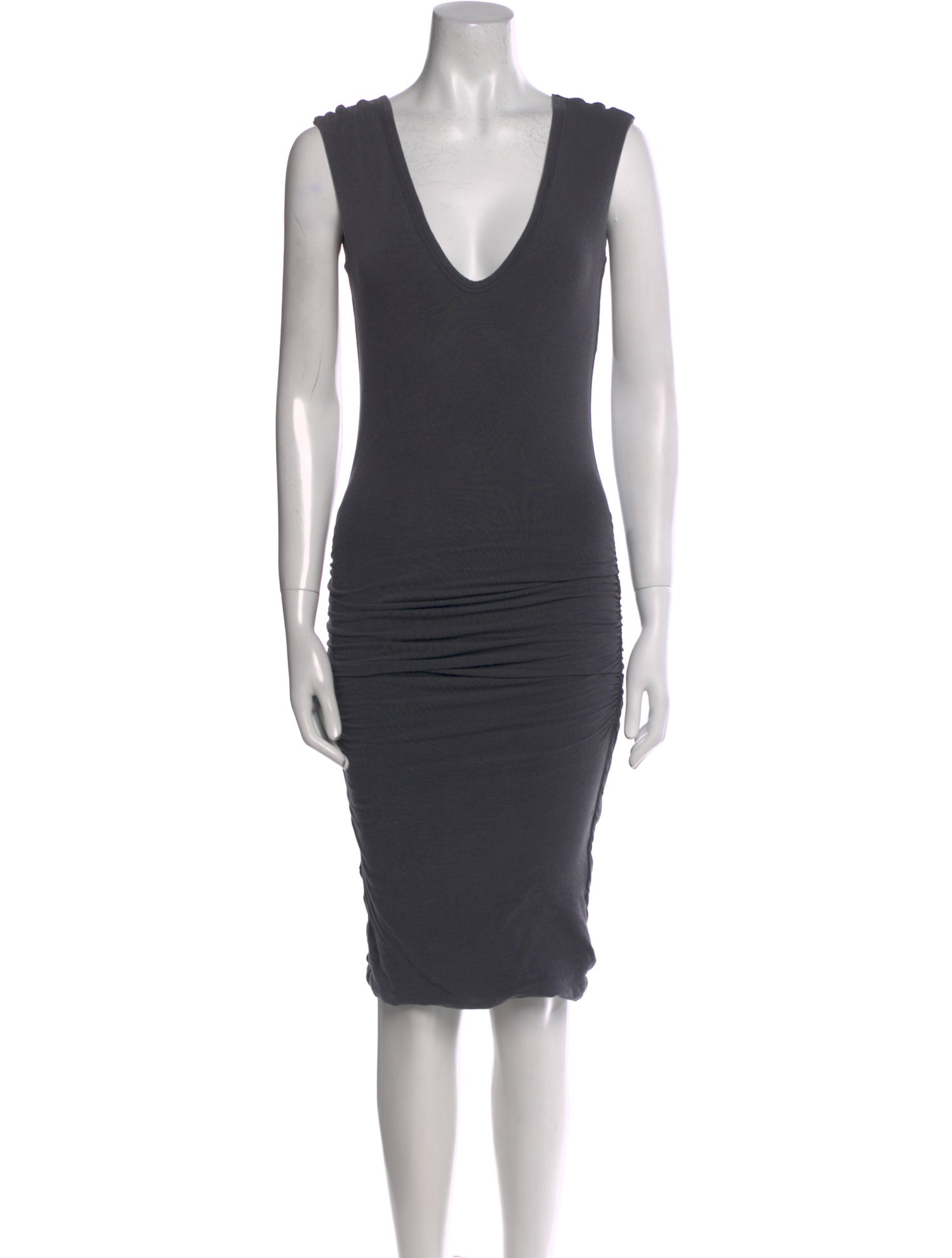 James Perse V-Neck Knee-Length Dress