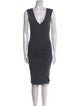 James Perse V-Neck Knee-Length Dress
