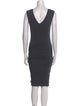 James Perse V-Neck Knee-Length Dress