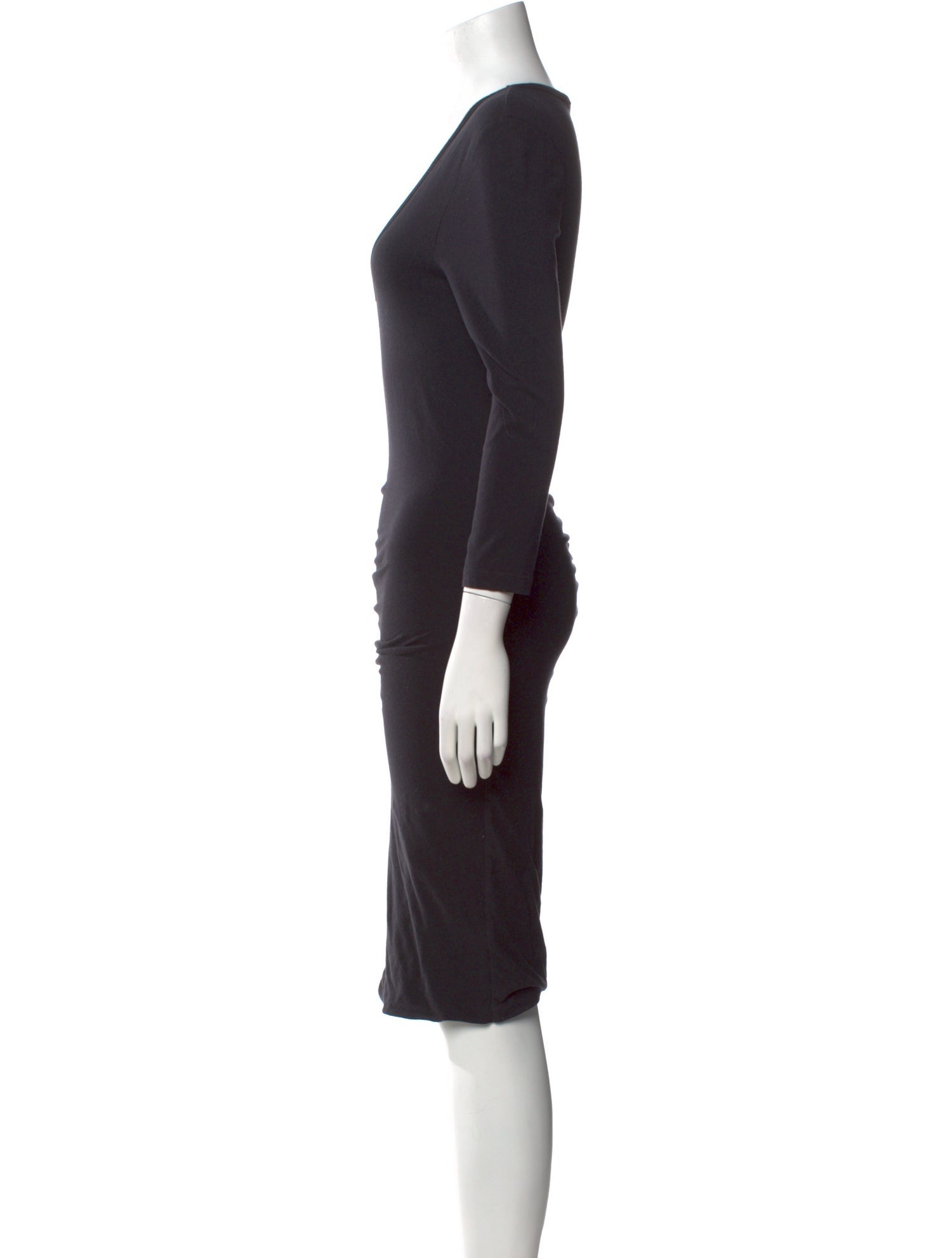 James Perse V-Neck Knee-Length Dress