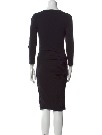 James Perse V-Neck Knee-Length Dress