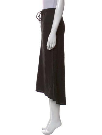 James Perse Linen Midi Length Skirt