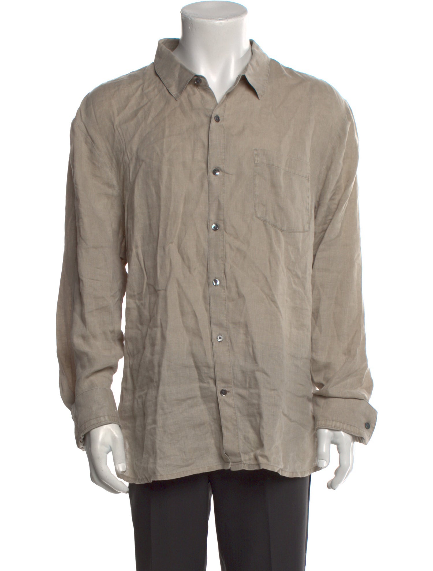 James Perse Linen Long Sleeve Dress Shirt
