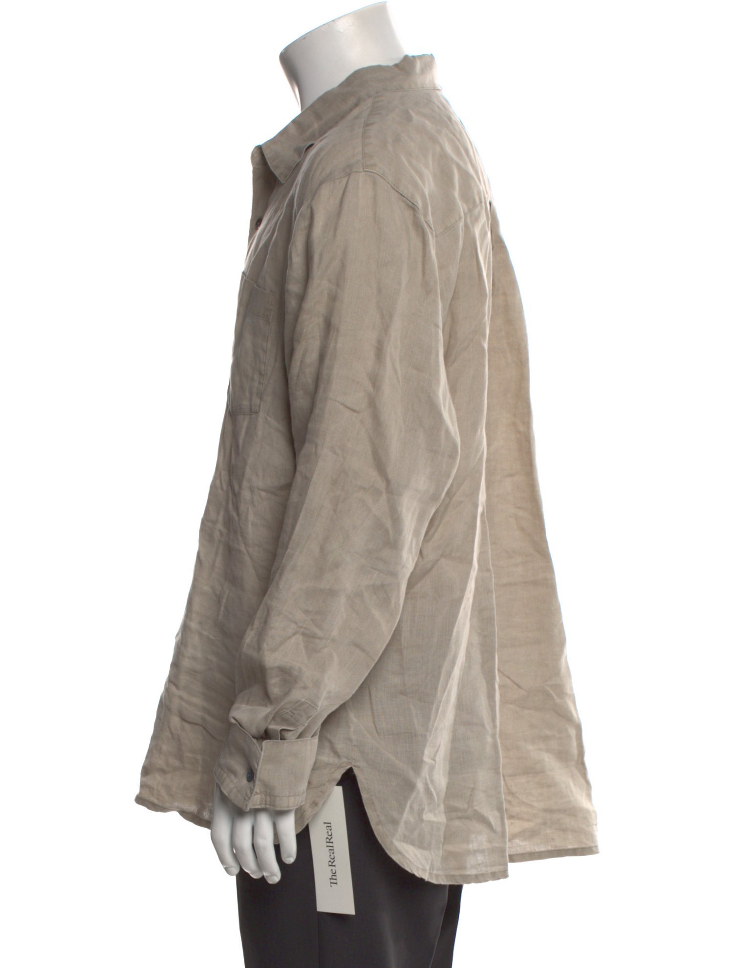 James Perse Linen Long Sleeve Dress Shirt