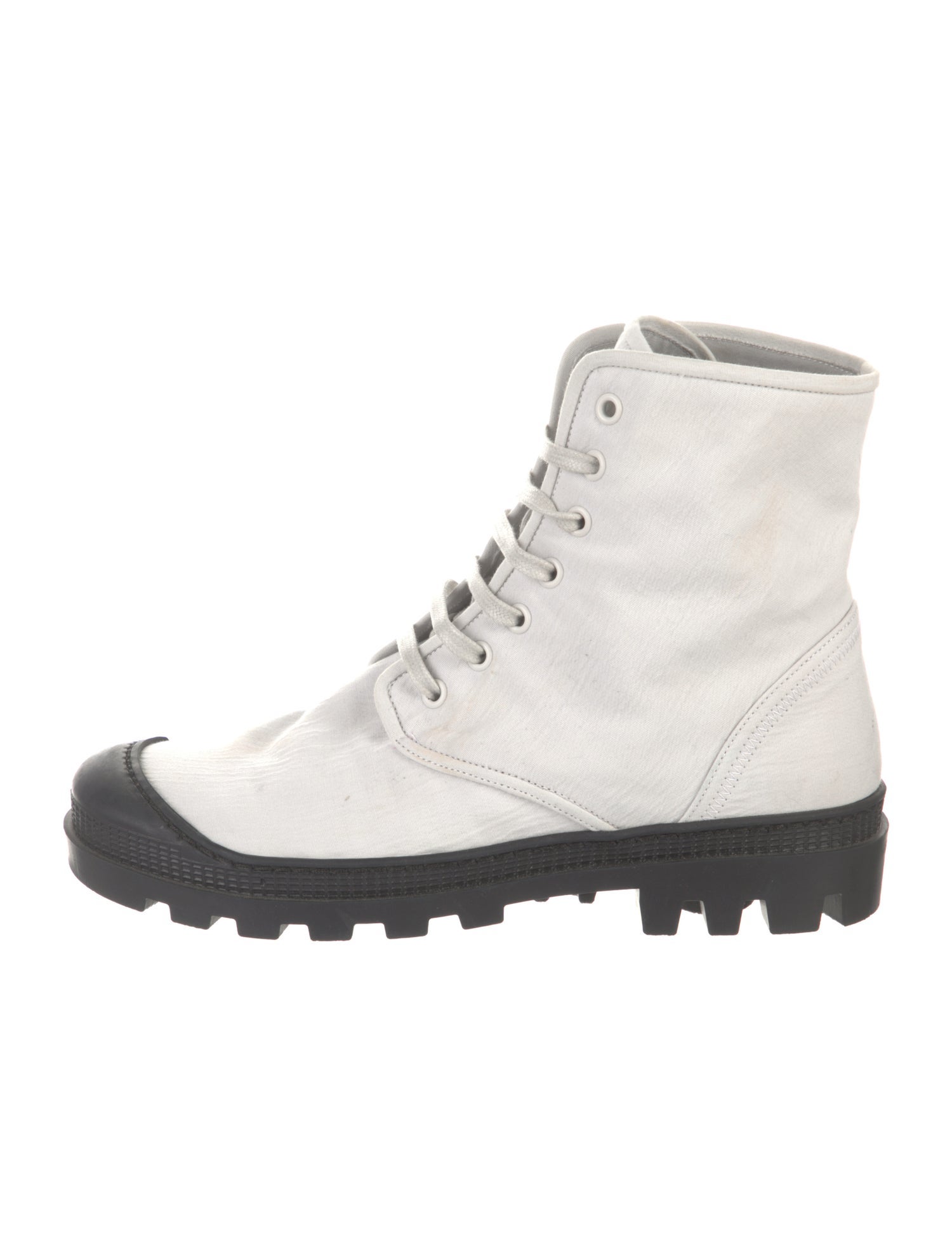 James Perse Canvas Colorblock Pattern Combat Boots