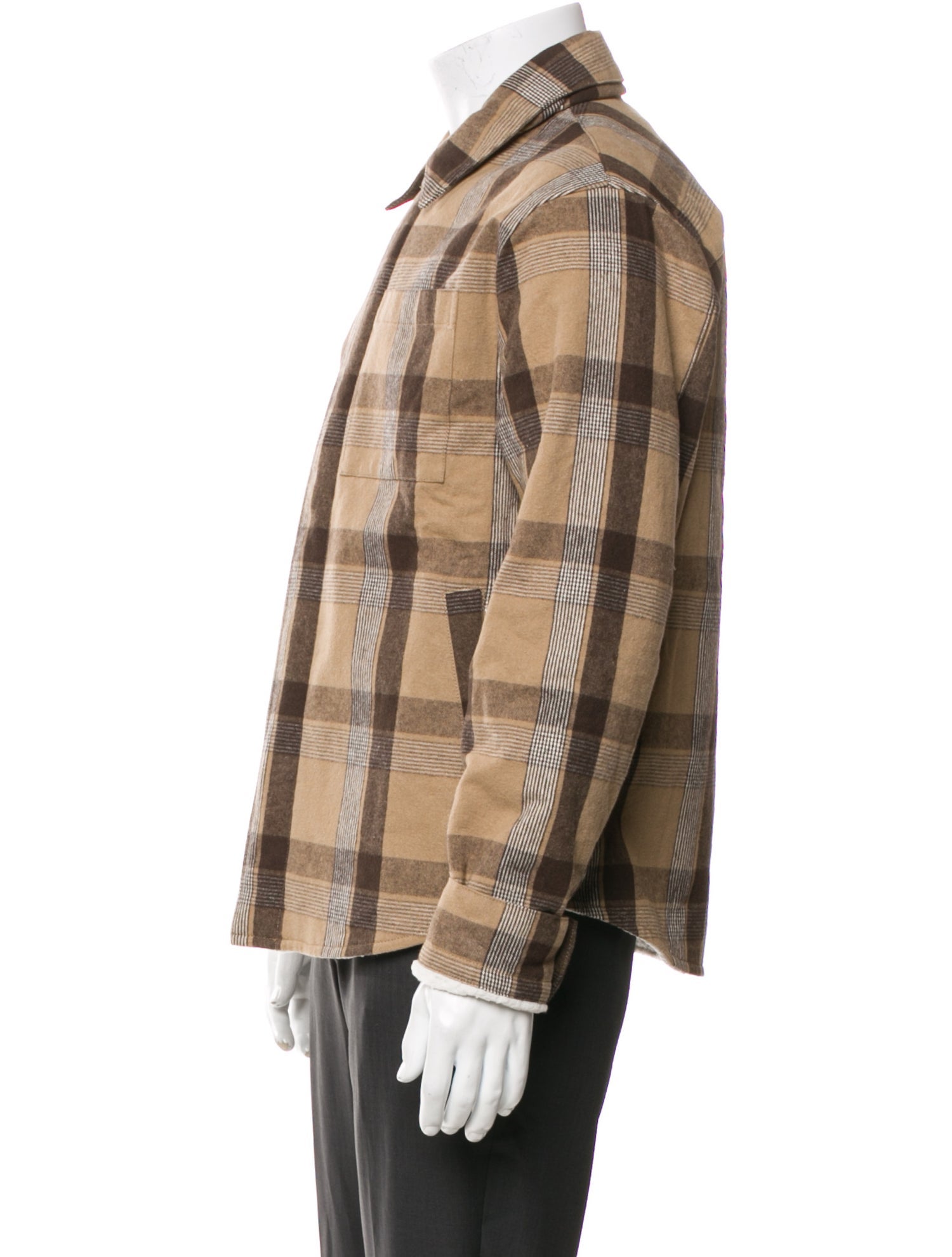 James Perse Plaid Print Trucker Jacket