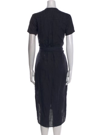 James Perse Linen Midi Length Dress