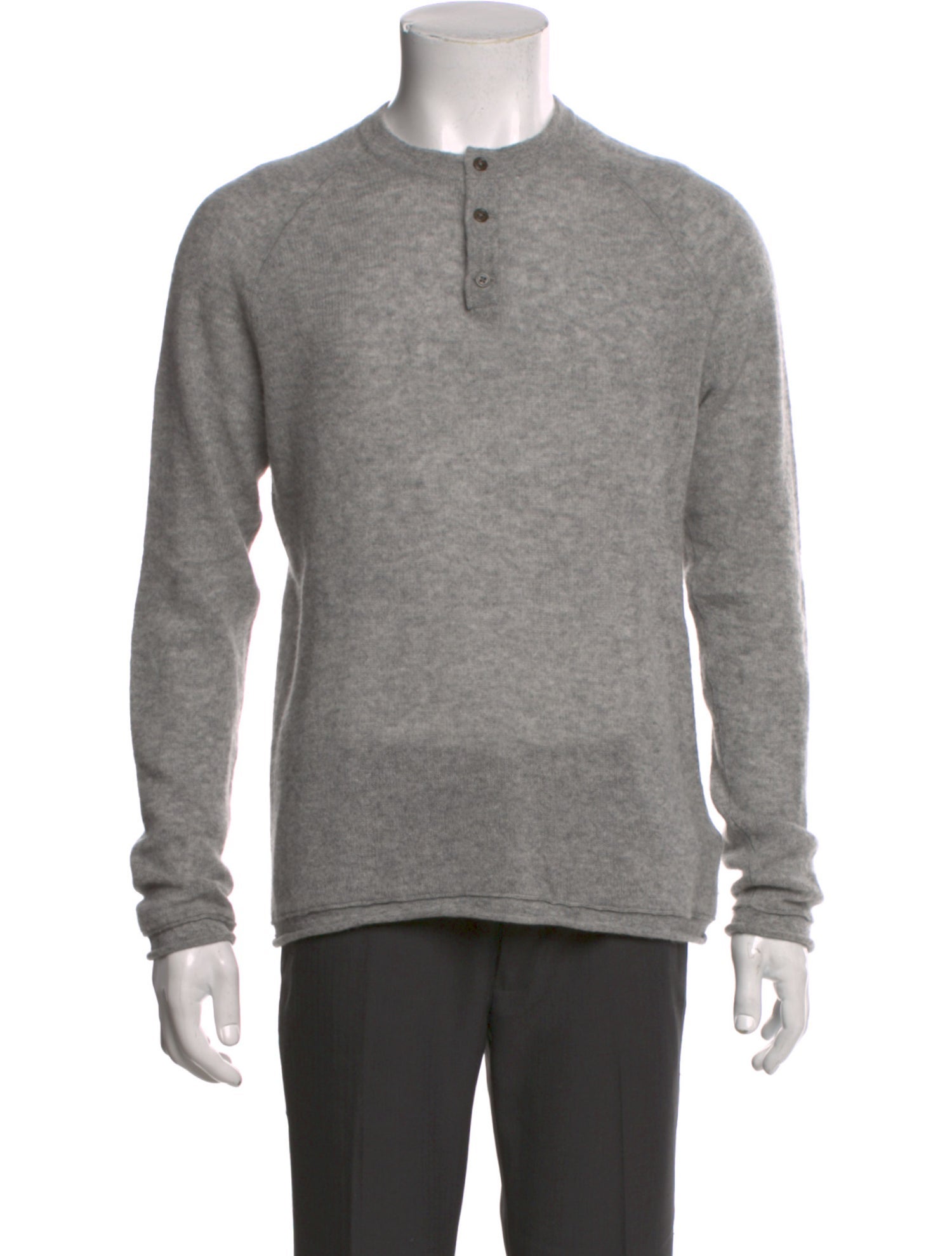 James Perse Cashmere Crew Neck Polo Sweater