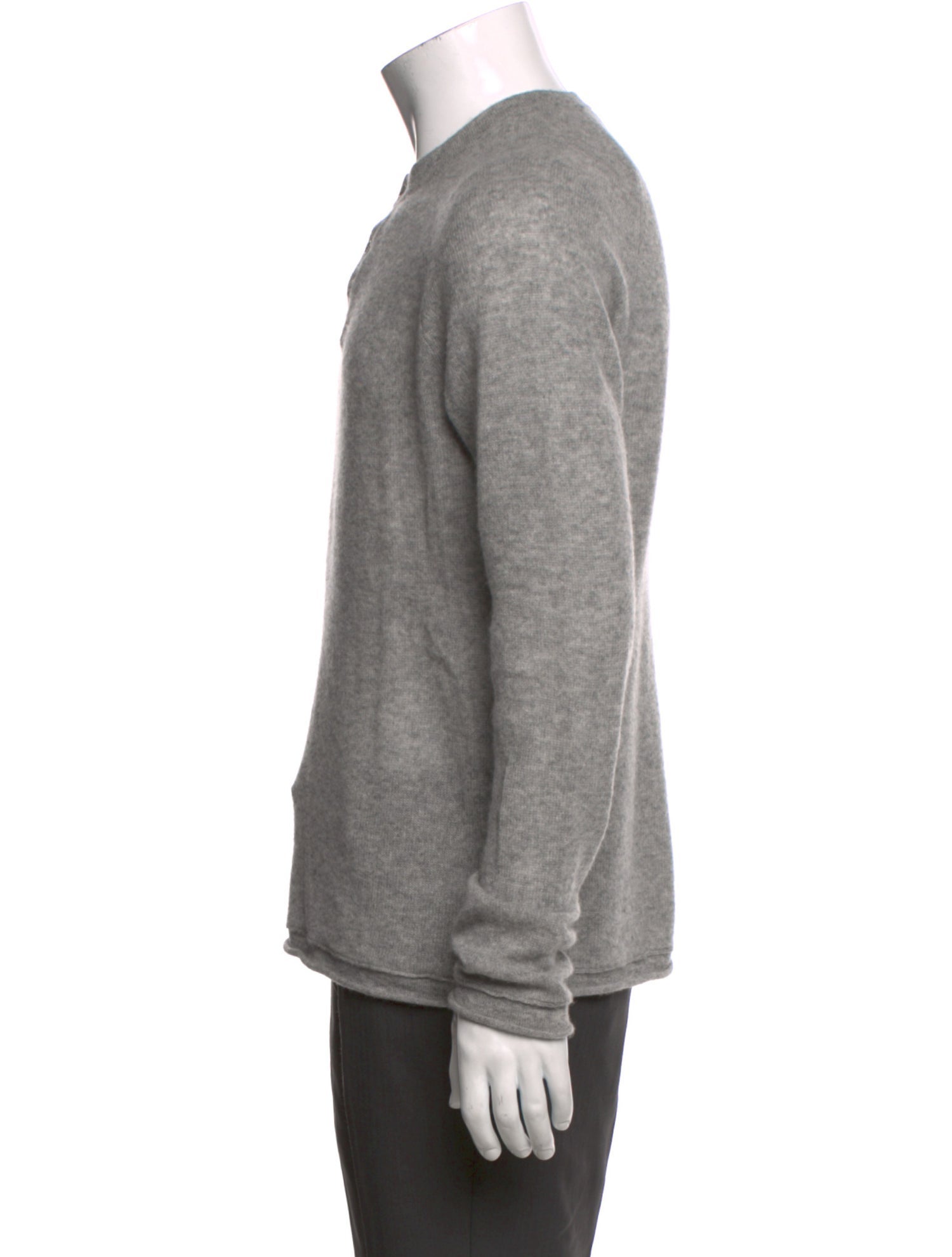 James Perse Cashmere Crew Neck Polo Sweater