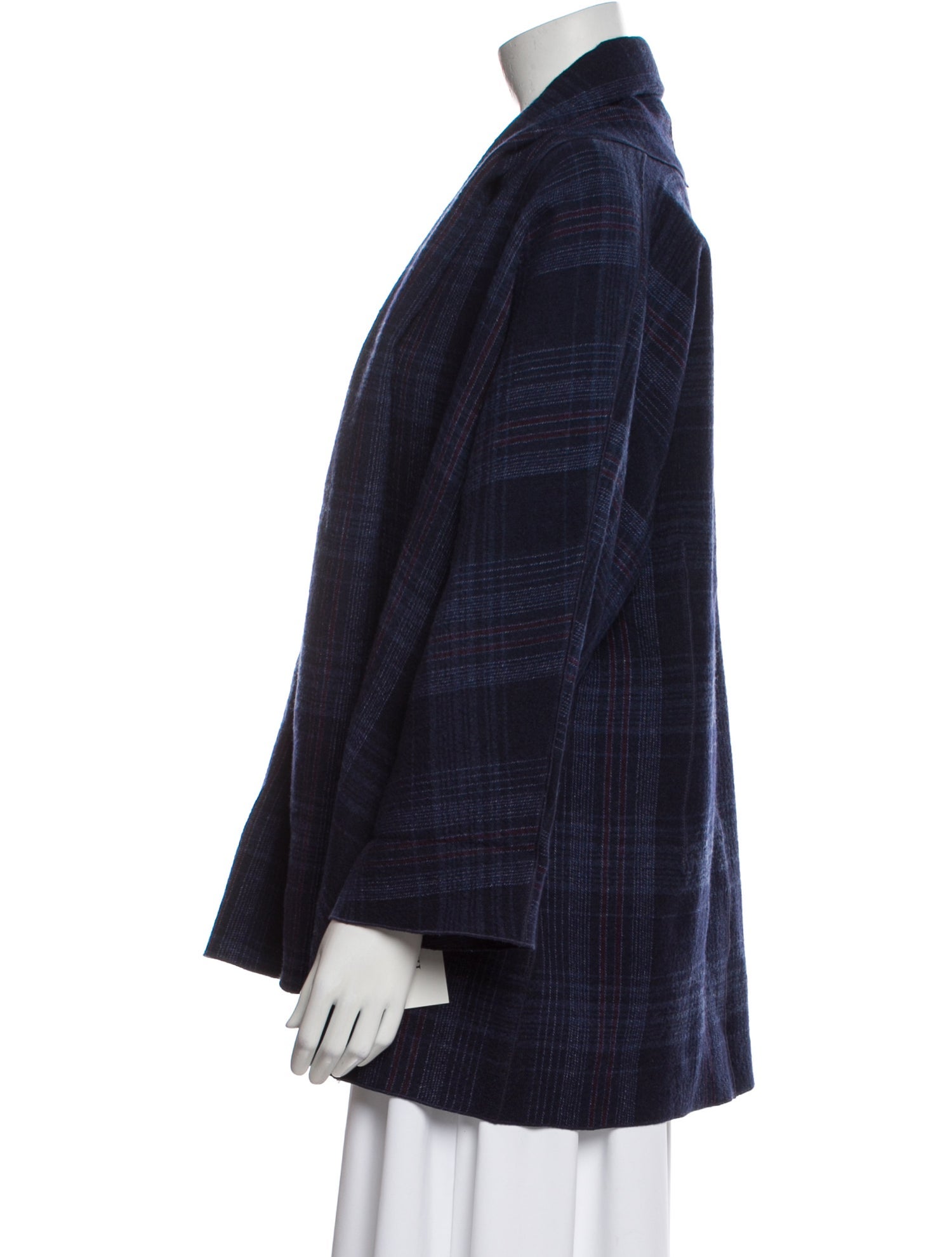 James Perse Linen Plaid Print Jacket