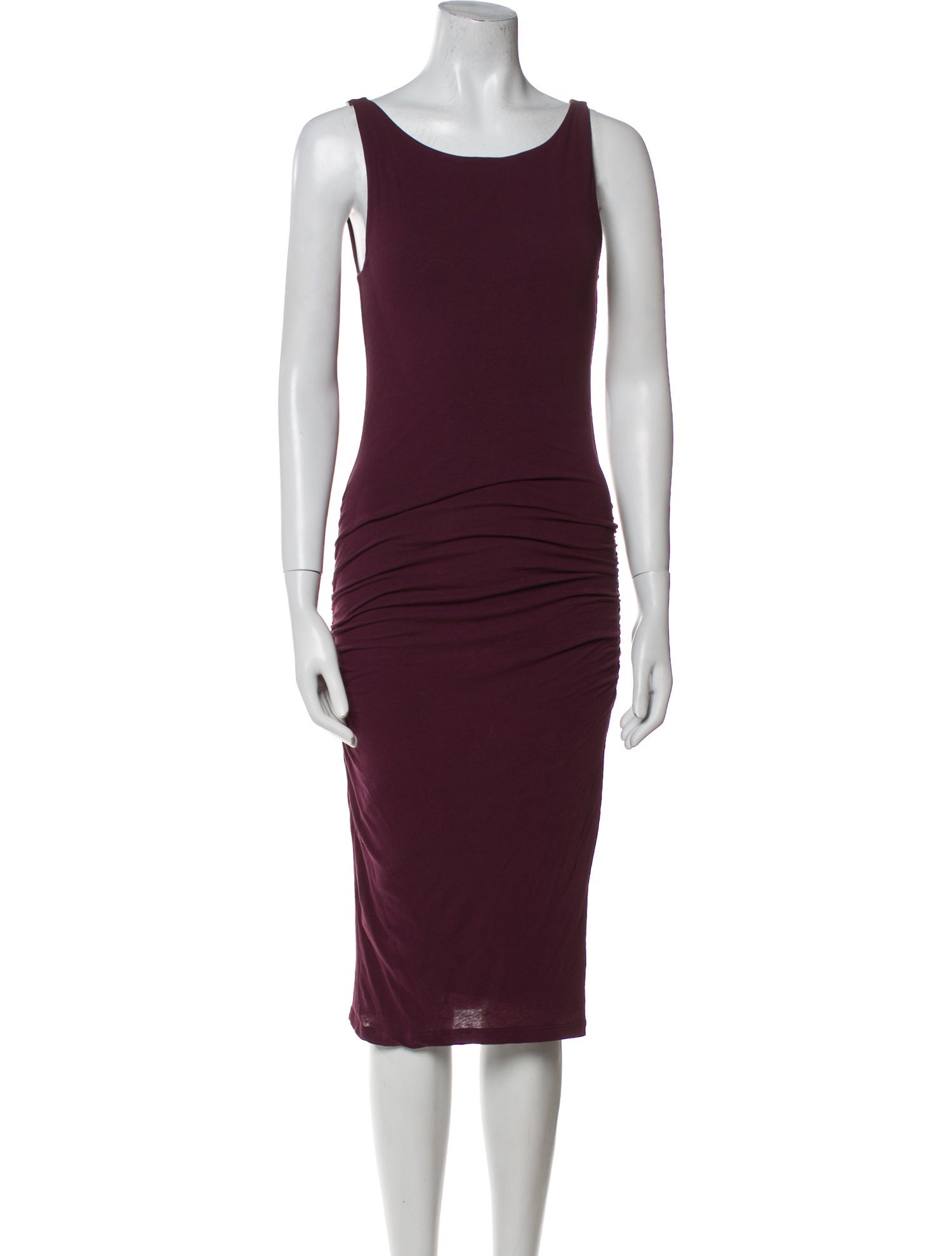 James Perse Scoop Neck Knee-Length Dress