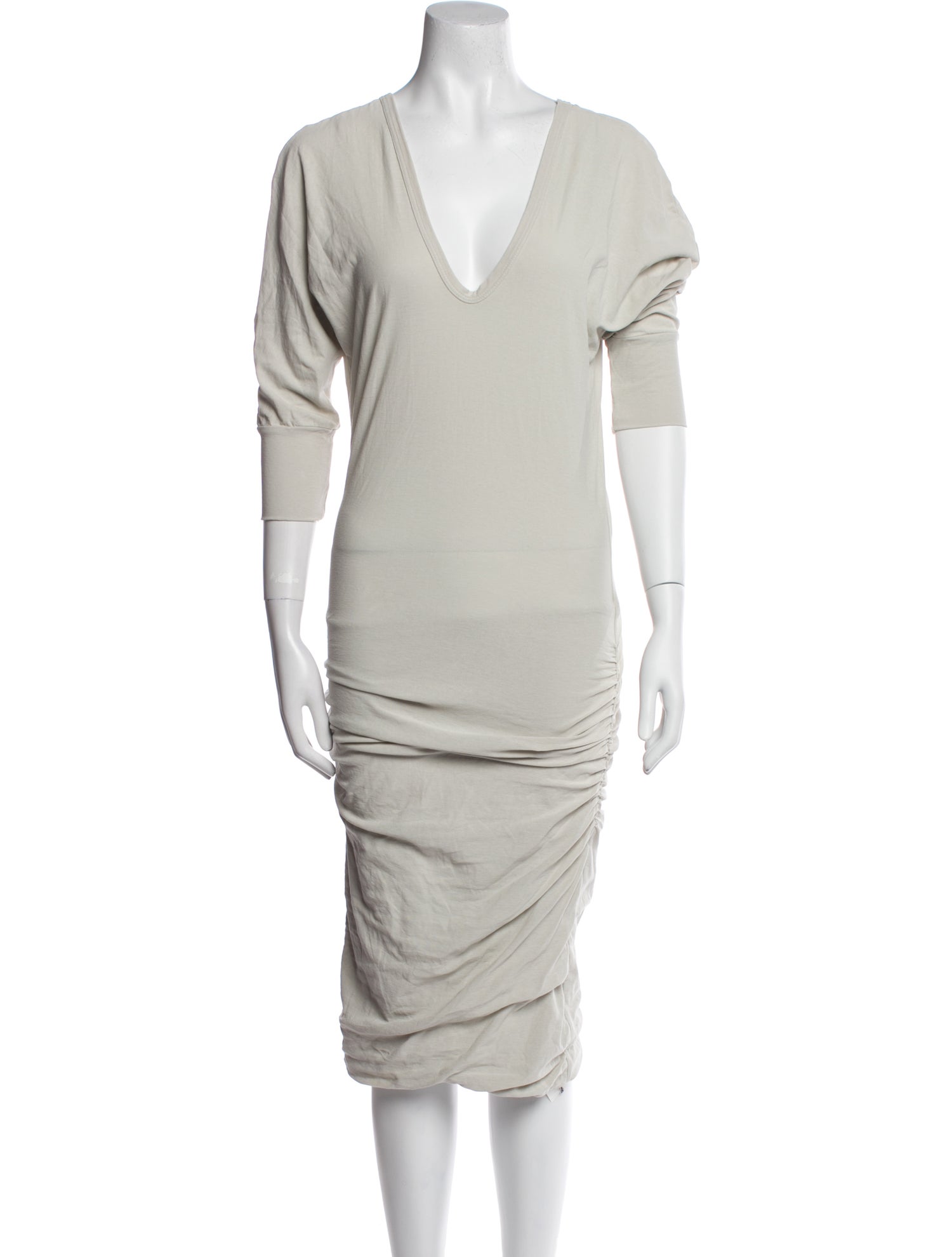James Perse V-Neck Midi Length Dress