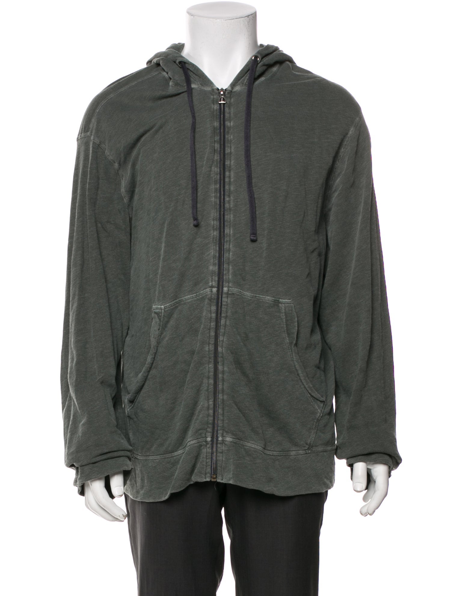 James Perse V-Neck Long Sleeve Hoodie