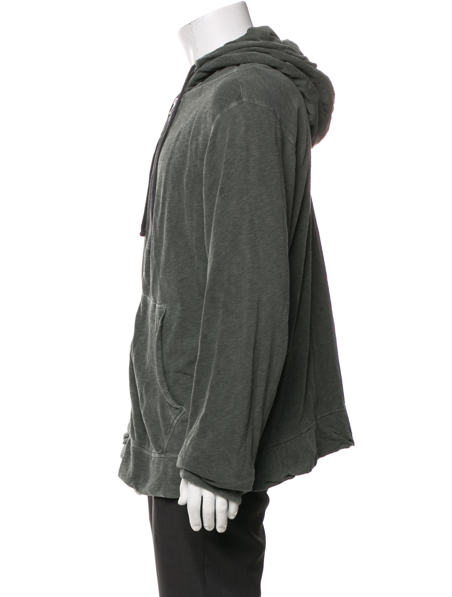 James Perse V-Neck Long Sleeve Hoodie