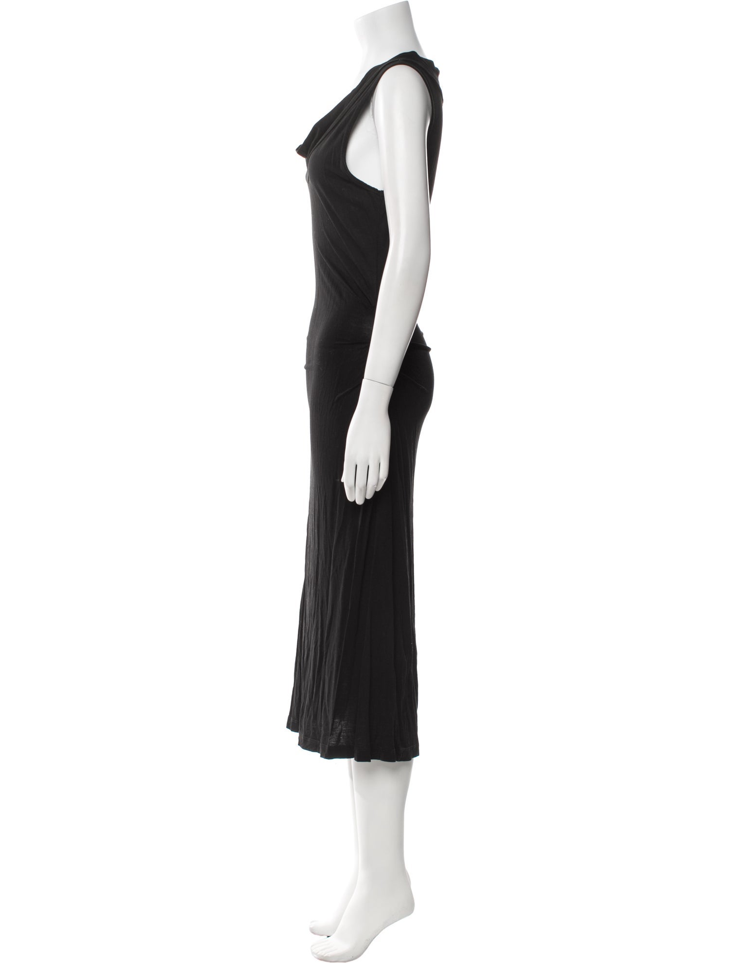 James Perse Cowl Neck Midi Length Dress
