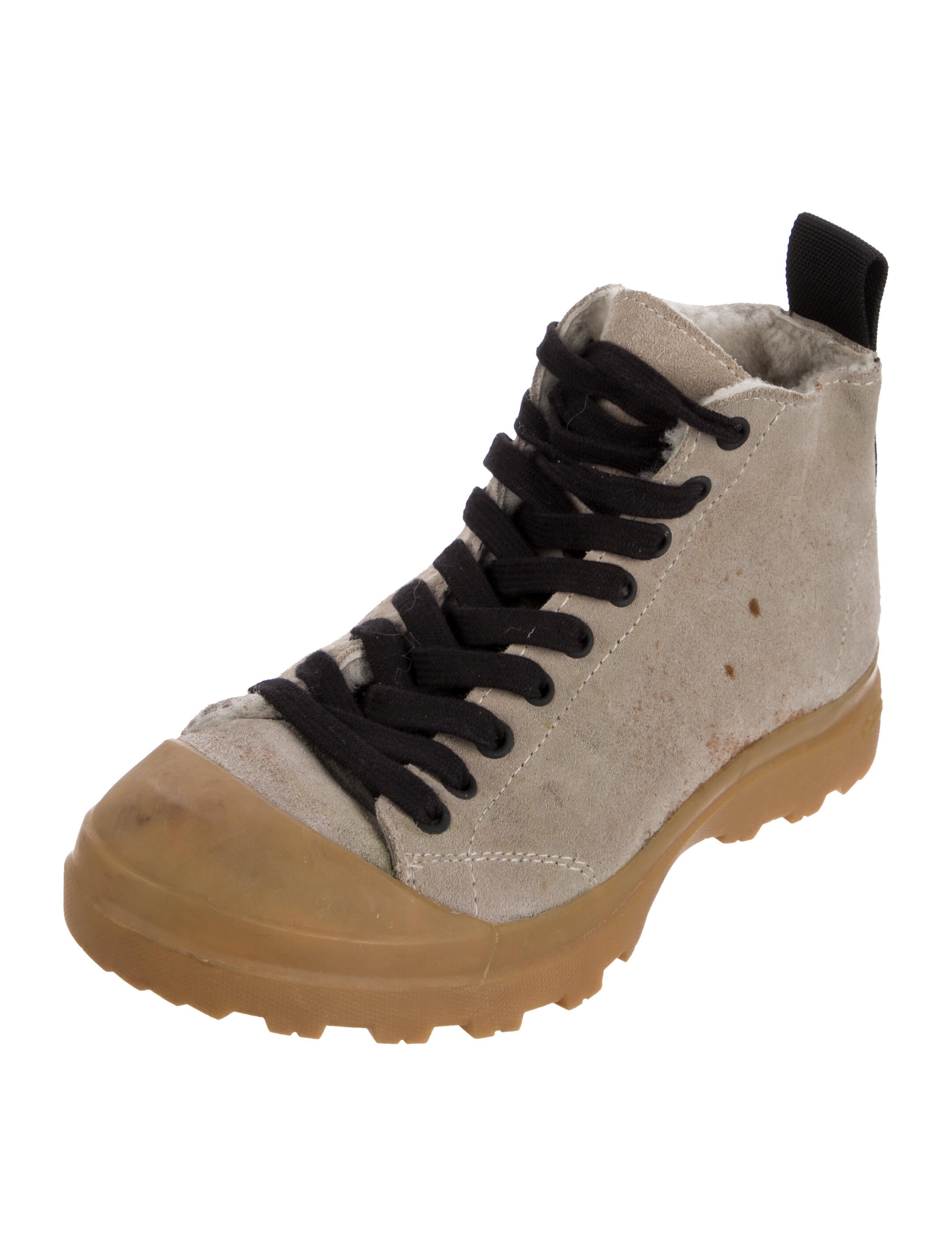 James Perse Suede Printed Combat Boots