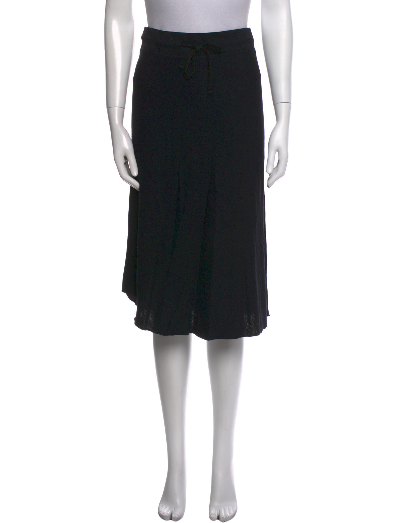 James Perse Raw-Edge Trim Knee-Length Skirt