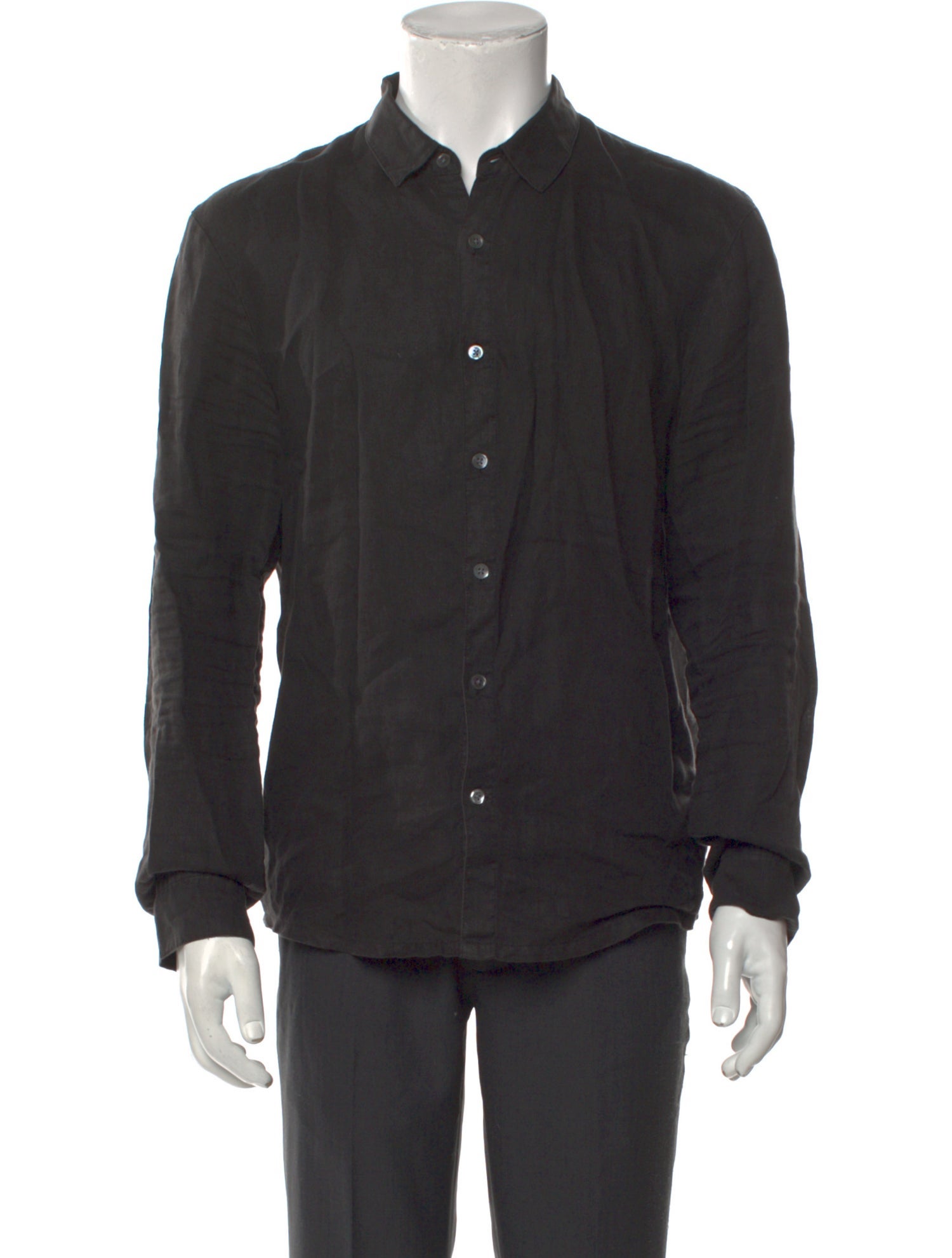James Perse Linen Long Sleeve Dress Shirt