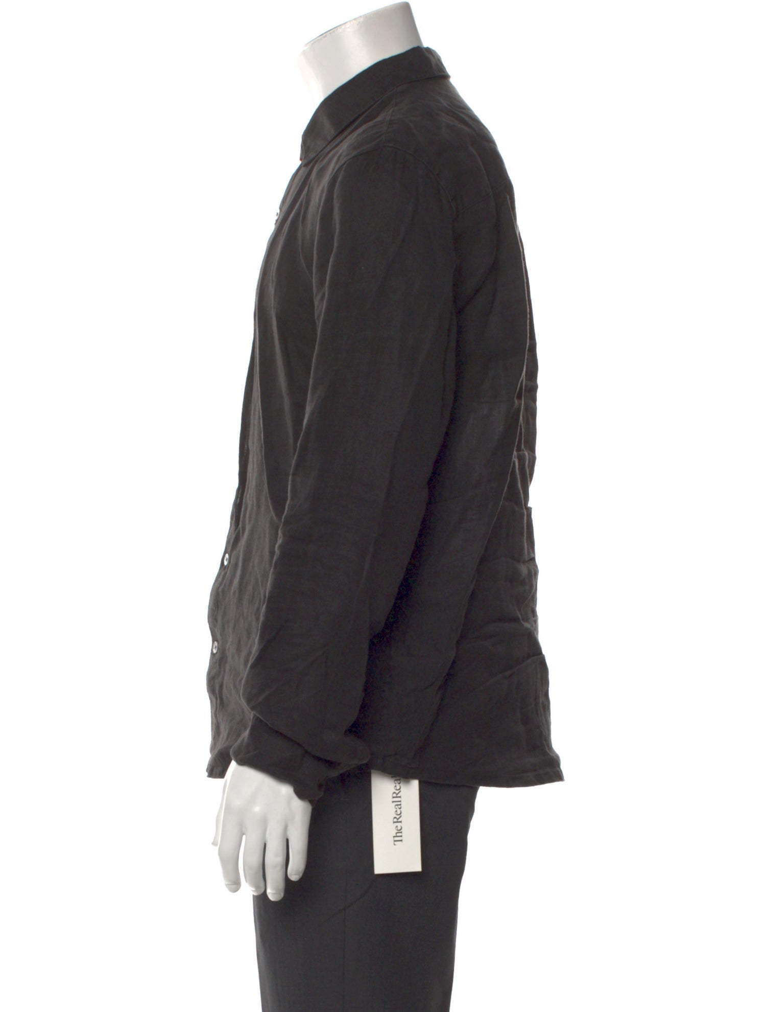 James Perse Linen Long Sleeve Dress Shirt