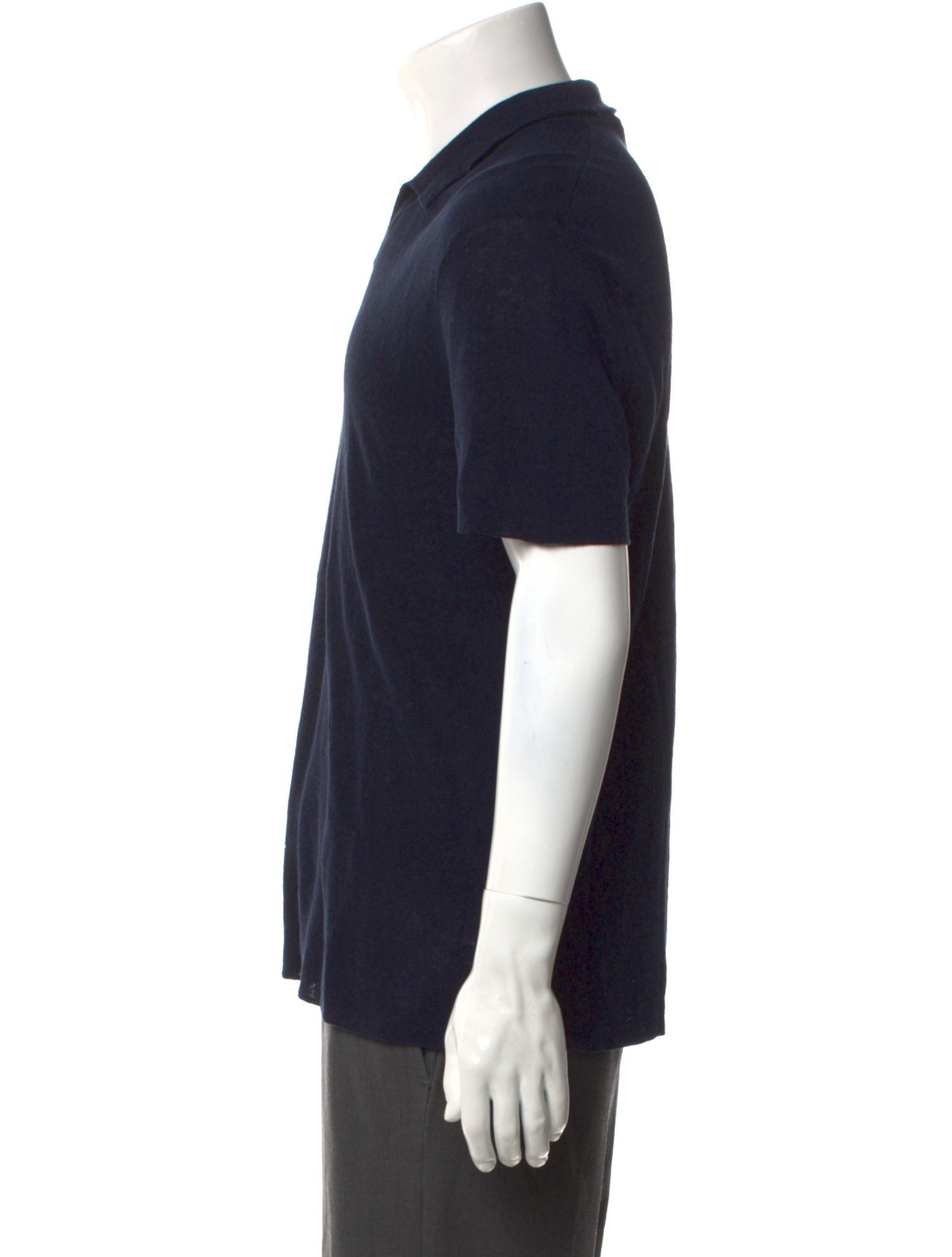 James Perse Linen V-Neck Polo Shirt