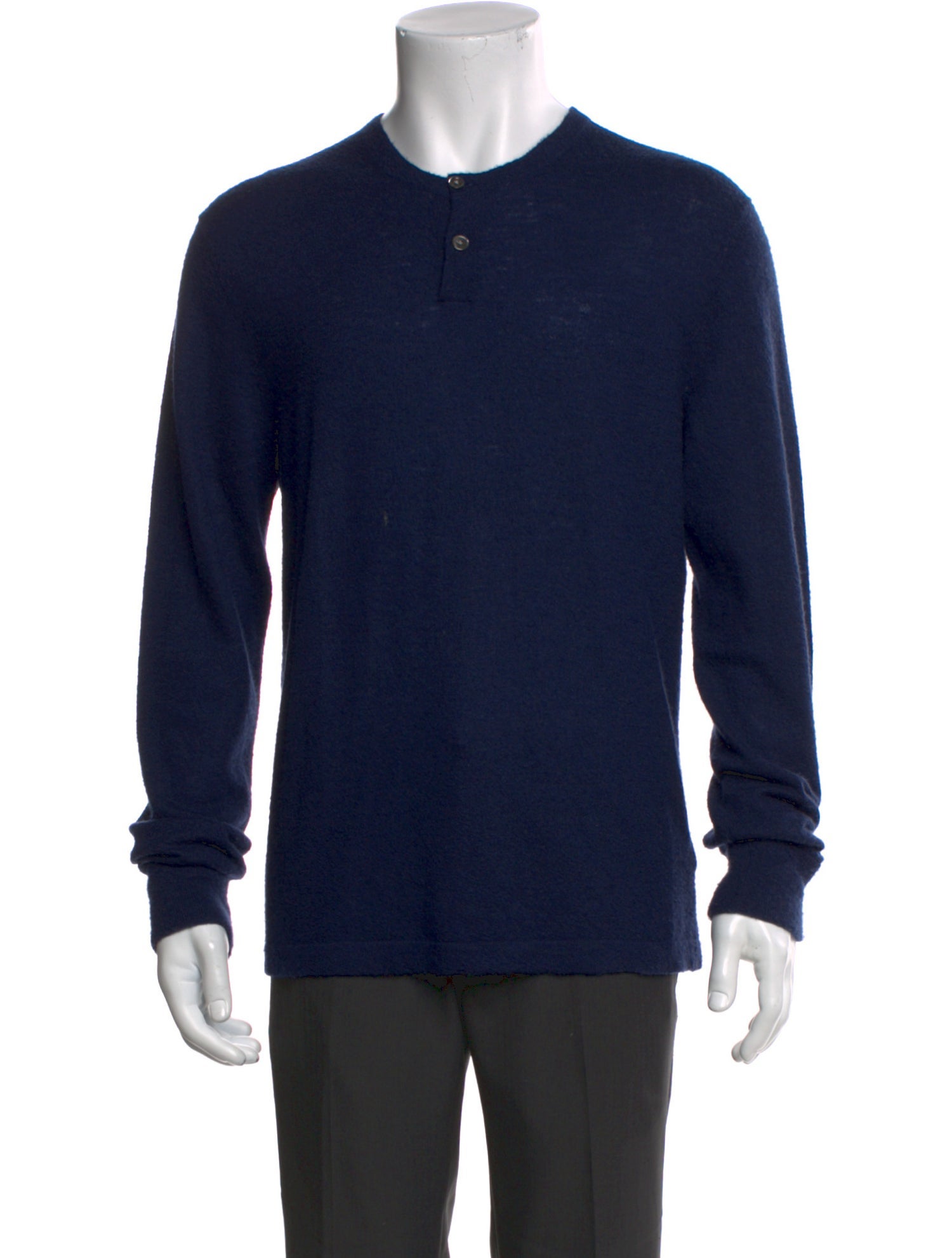James Perse Cashmere Crew Neck Polo Sweater
