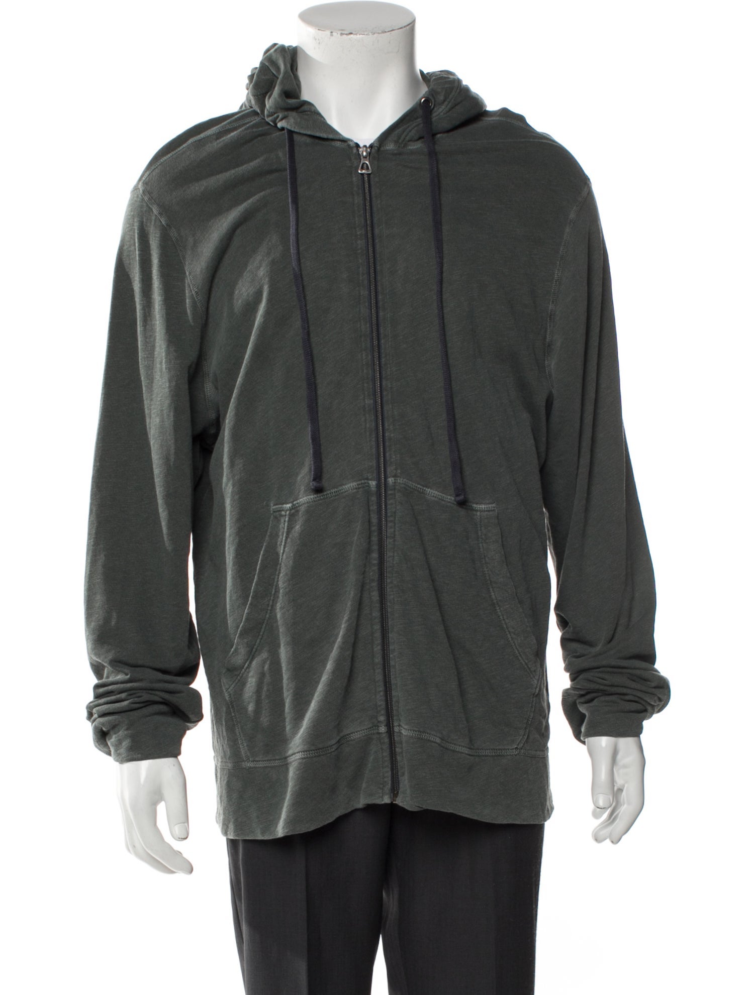 James Perse V-Neck Long Sleeve Hoodie