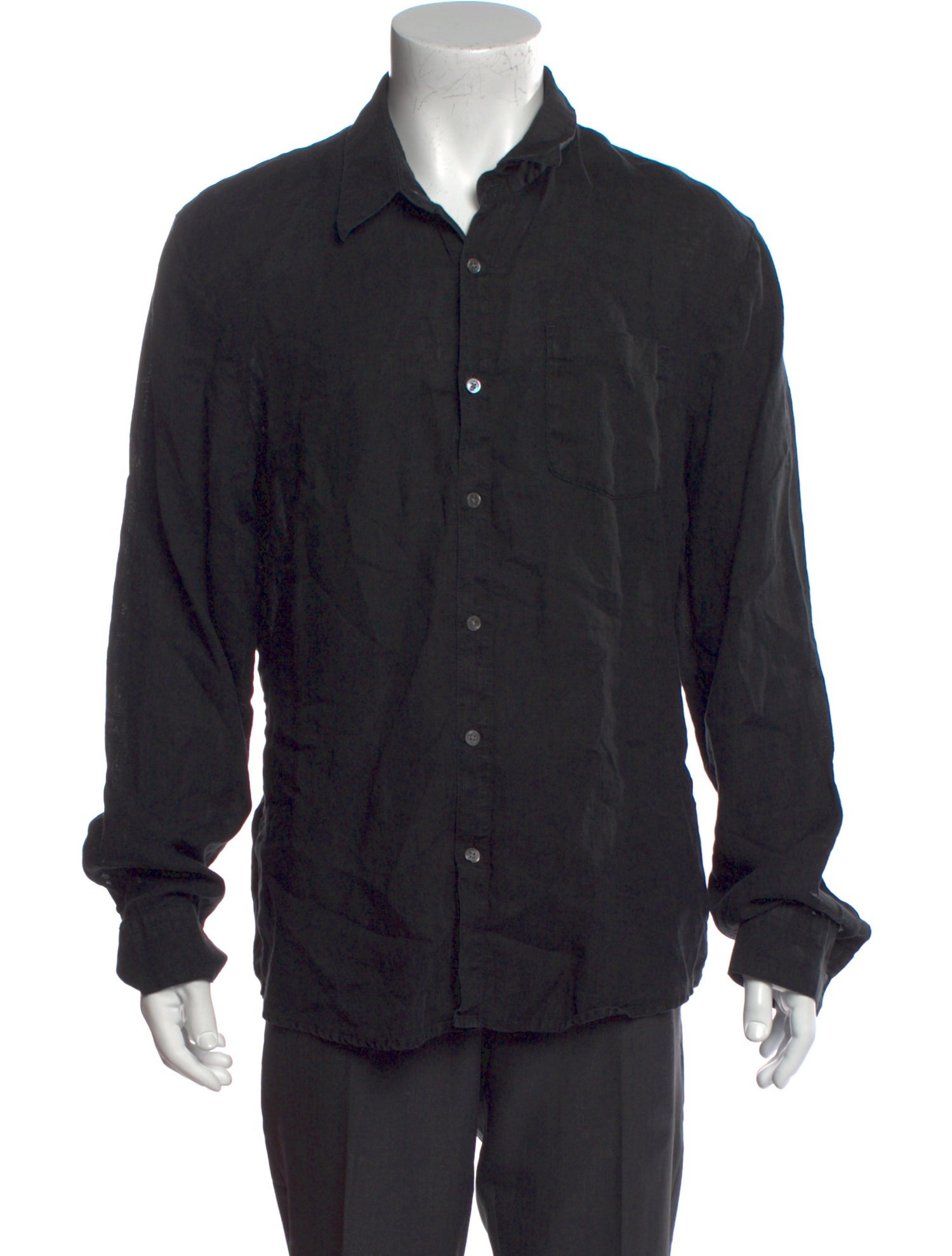 James Perse Linen Long Sleeve Dress Shirt