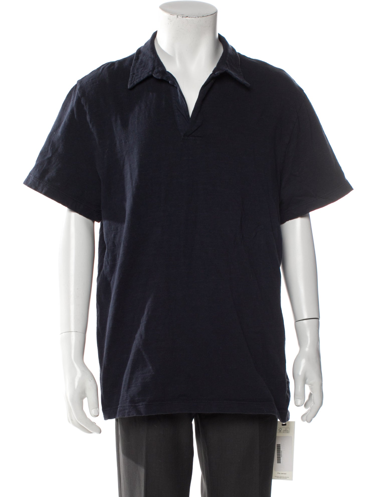 James Perse Collar Short Sleeve Polo Shirt