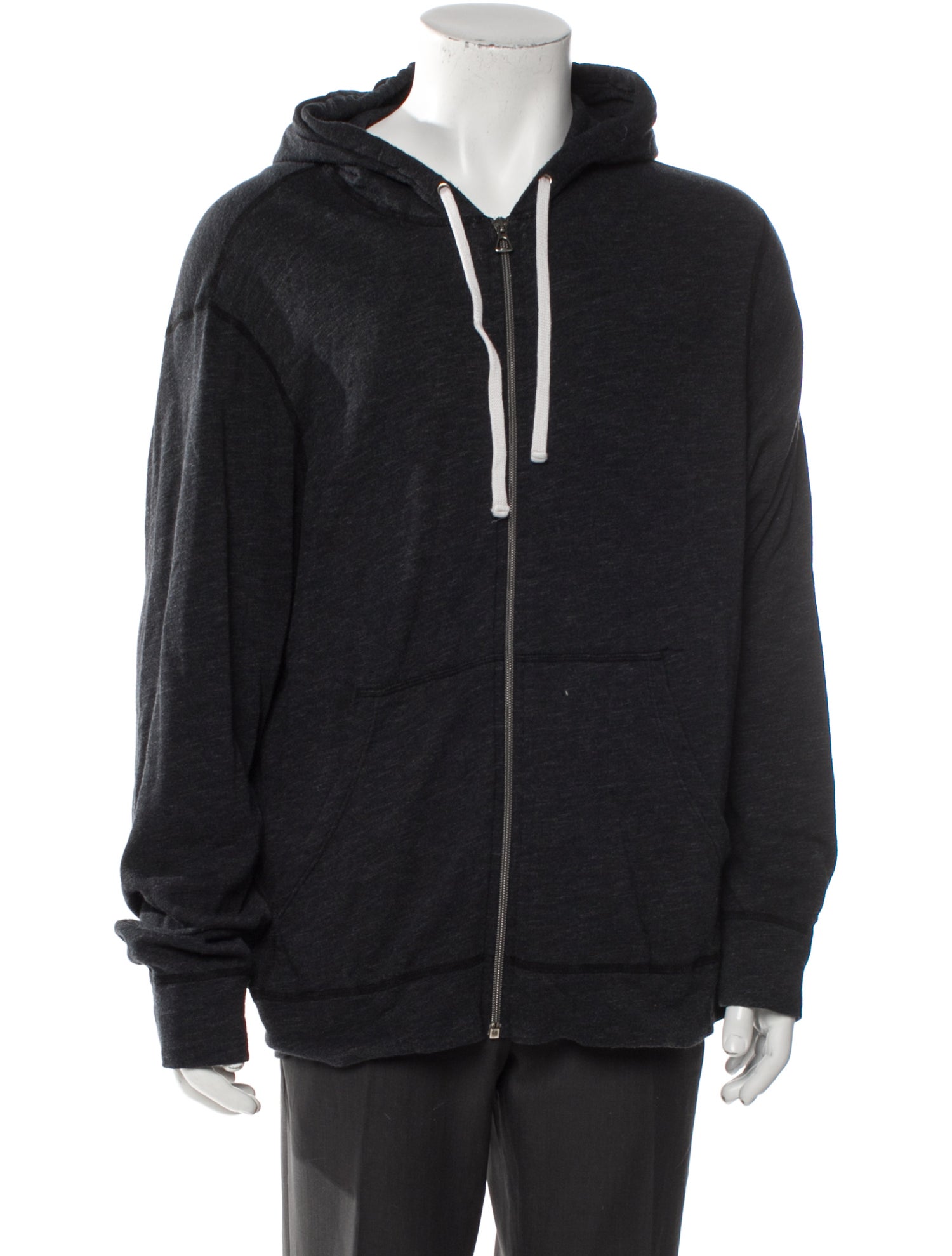 James Perse V-Neck Long Sleeve Hoodie