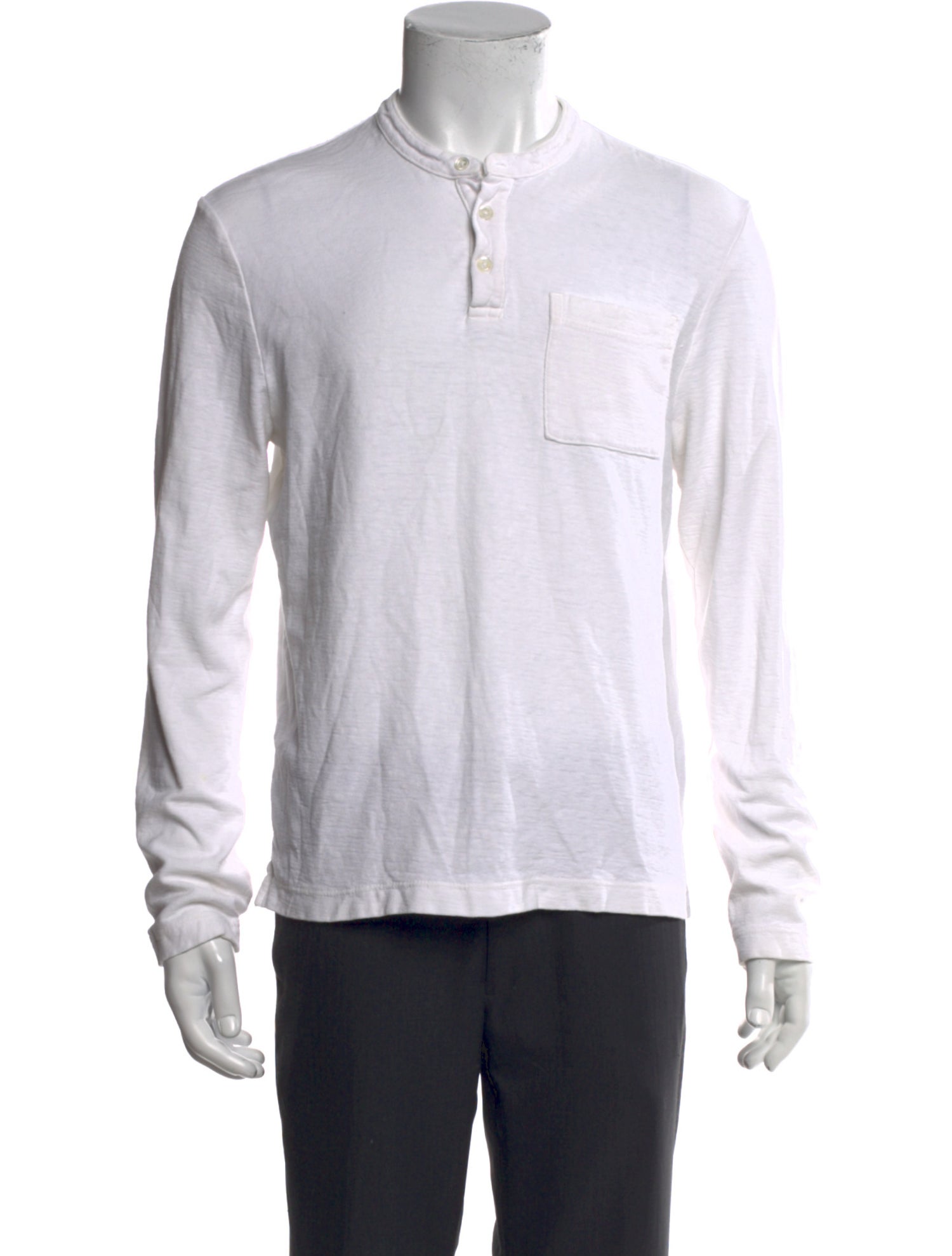 James Perse Mock Neck Long Sleeve Polo Sweater