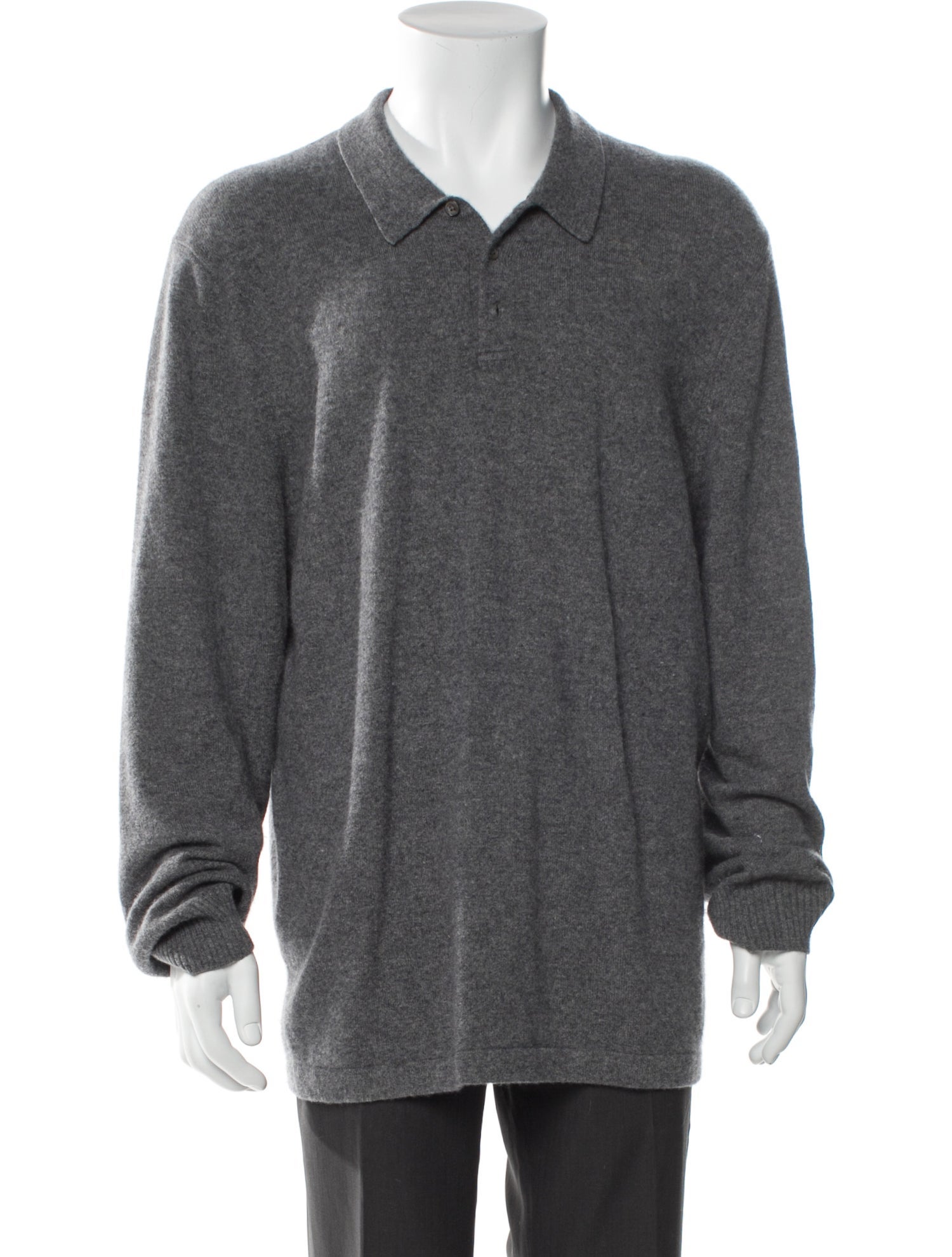 James Perse Cashmere Collar Polo Sweater